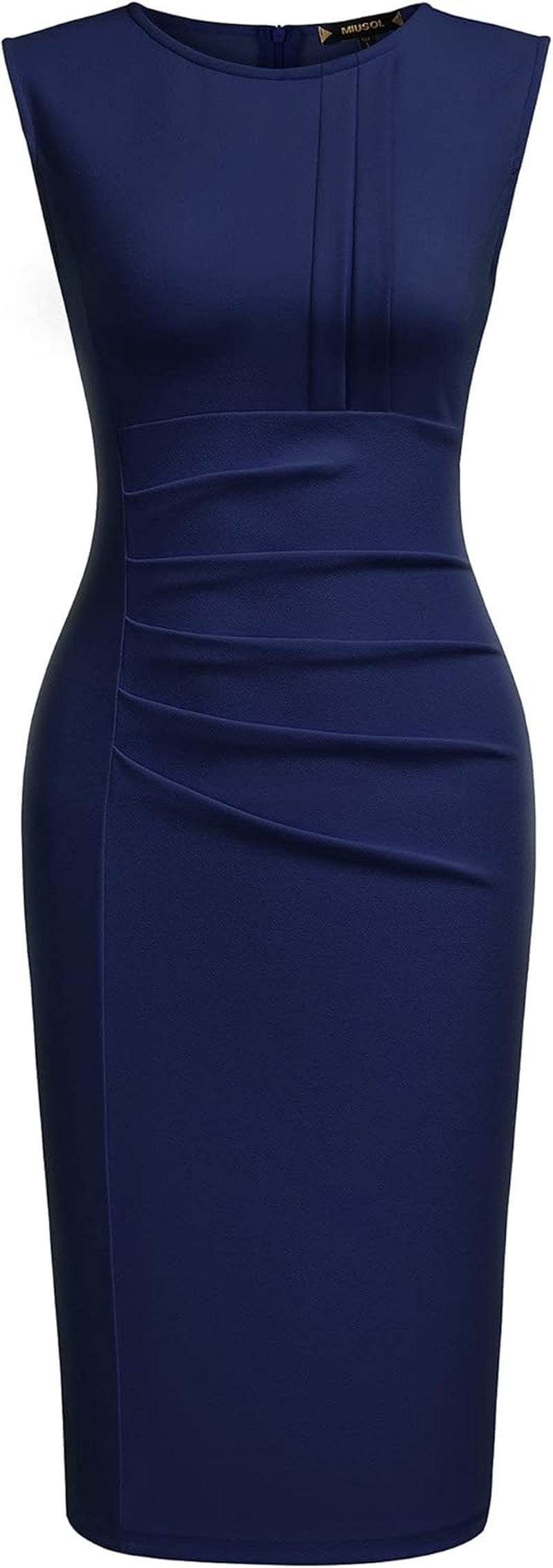 Women'S Retro Ruffle Sleeveless Cocktail Party Pencil Dress